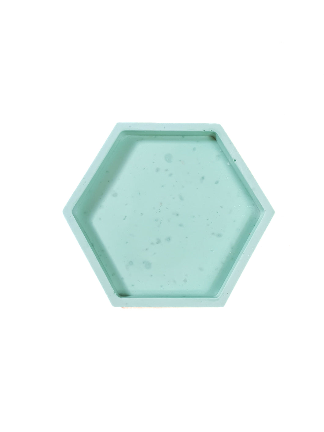 Light Sage Green Hexagon Concrete Coaster