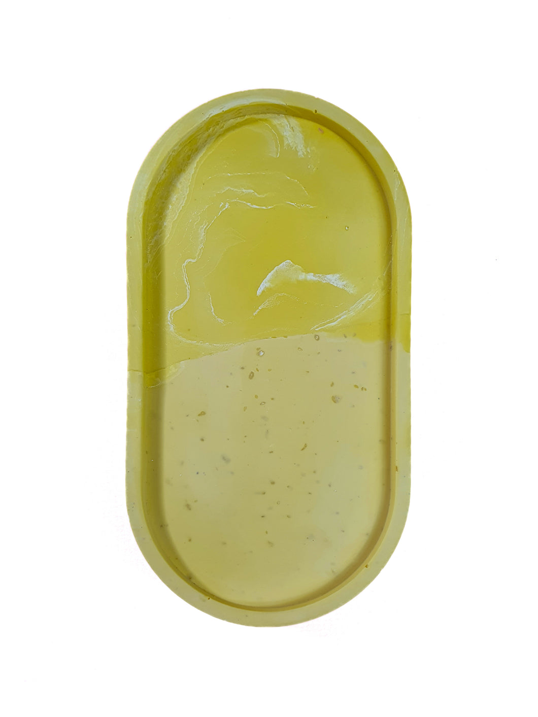 Yellow Concrete Oval Tray