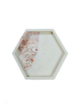 Load image into Gallery viewer, Two Tonal Nude Concrete Hexagon Coaster
