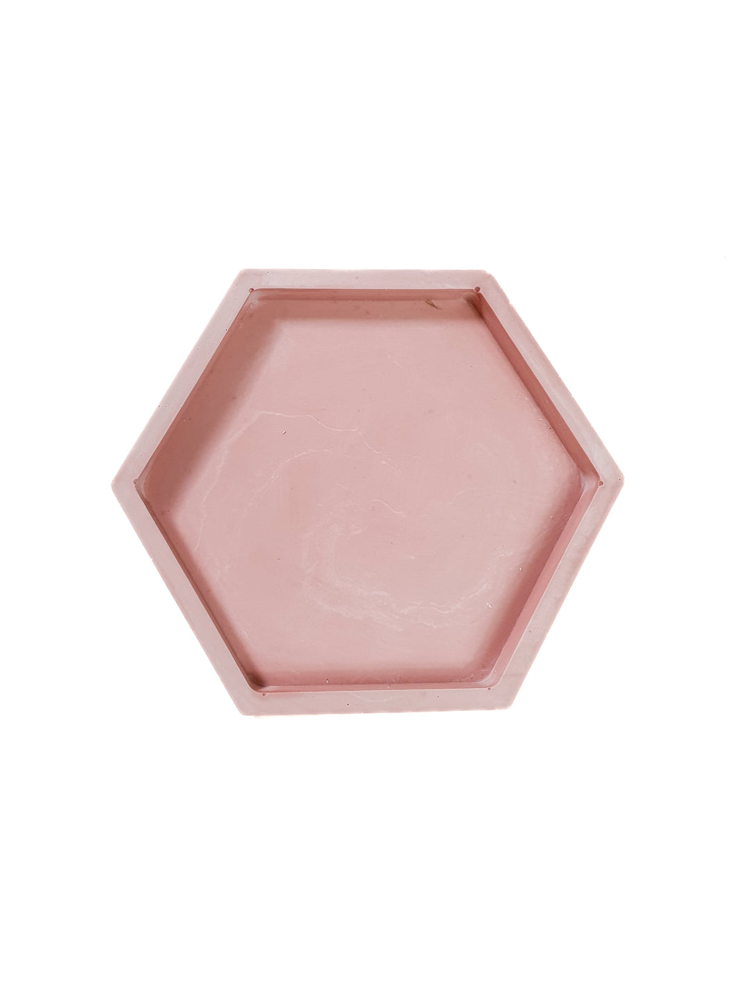 Pastel Baby Pink Concrete Hexagon Coaster