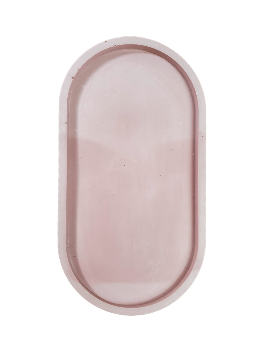 Pastel Light Purple Concrete Oval Tray