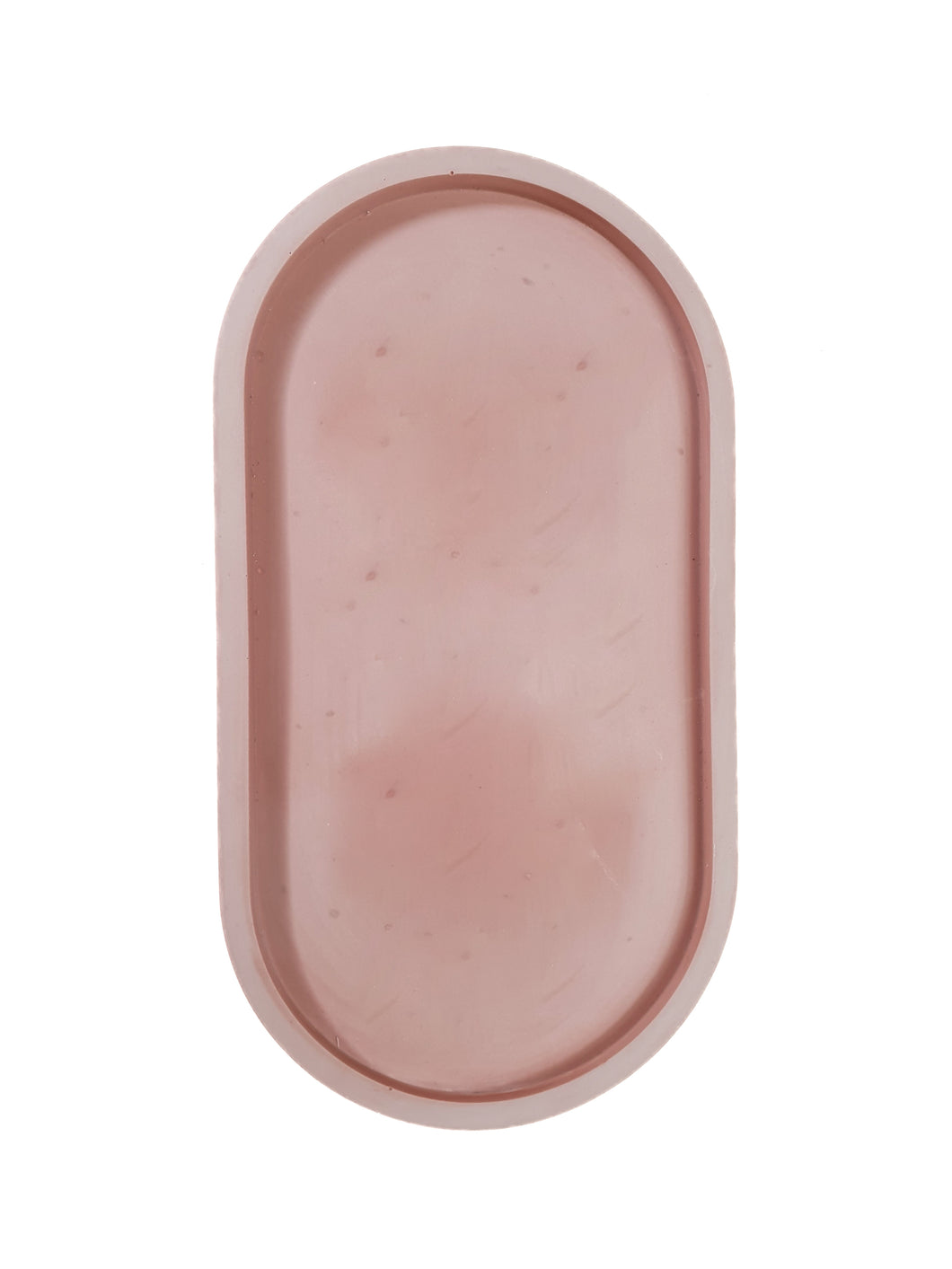 Pastel Baby Pink Concrete Oval Tray