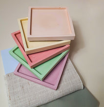 Load image into Gallery viewer, Pastel Baby Pink Concrete Square Tray
